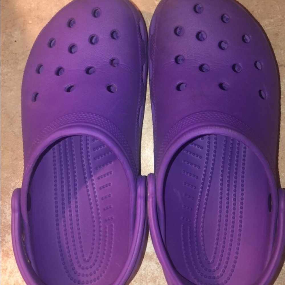 Purple crocs